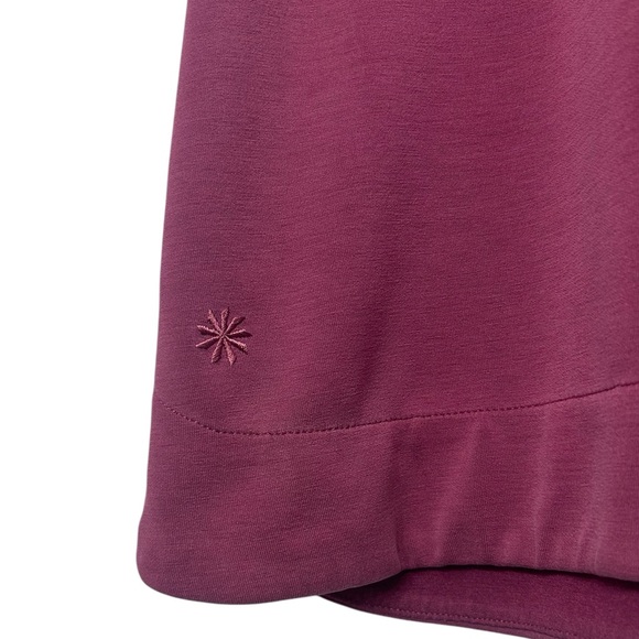 Athleta Seasoft Sweatshirt Tee Short Sleeve in Berry Rose Size XL - Picture 7 of 8
